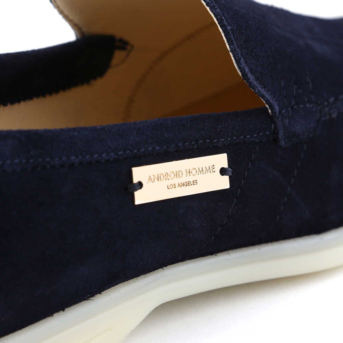 Android Homme Comporta Loafer in Navy Suede Logo