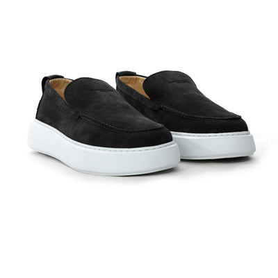 Android Homme Oversized Suede Loafer in Black PaIr