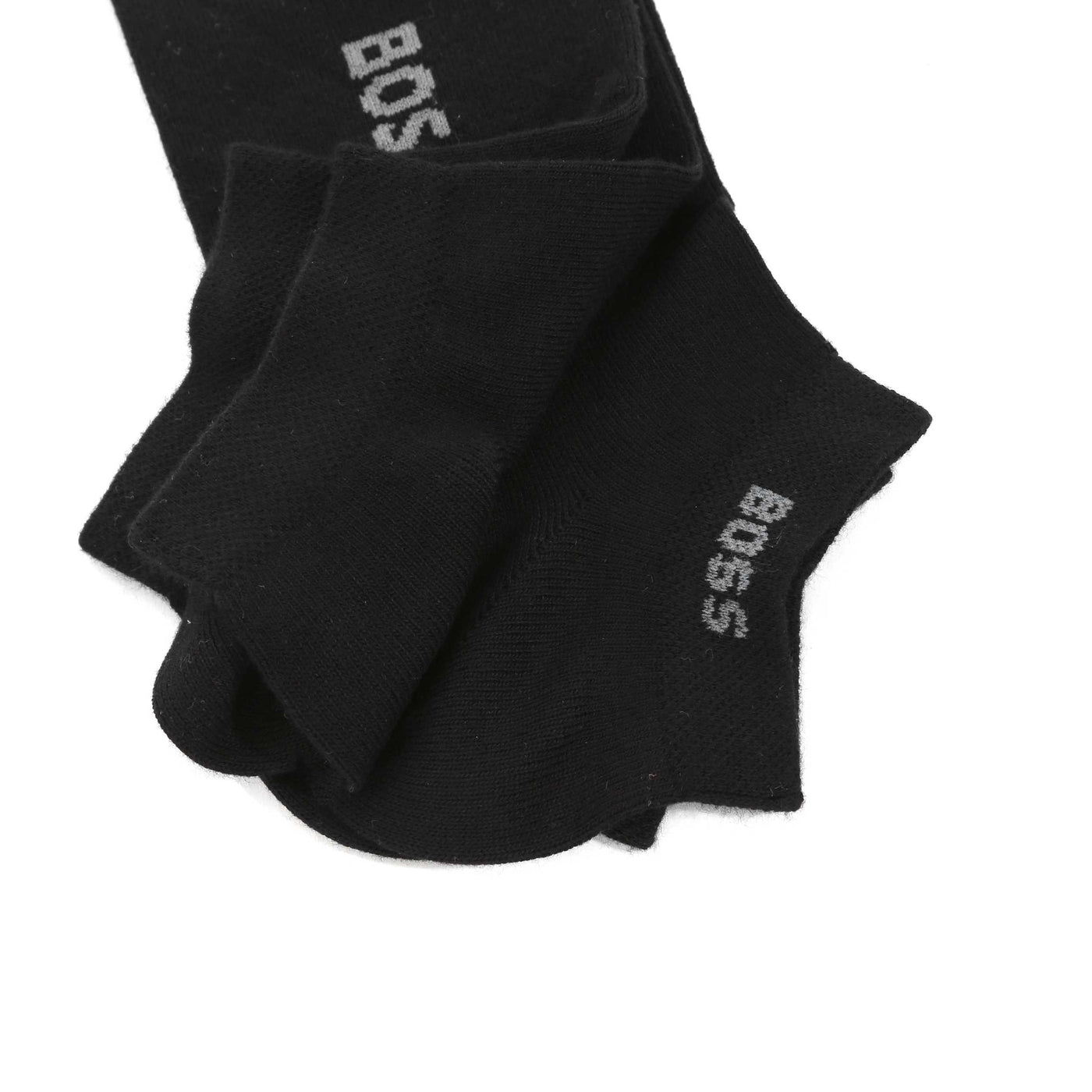 BOSS 2P AS Logo Bamboo Sock in Black Logo