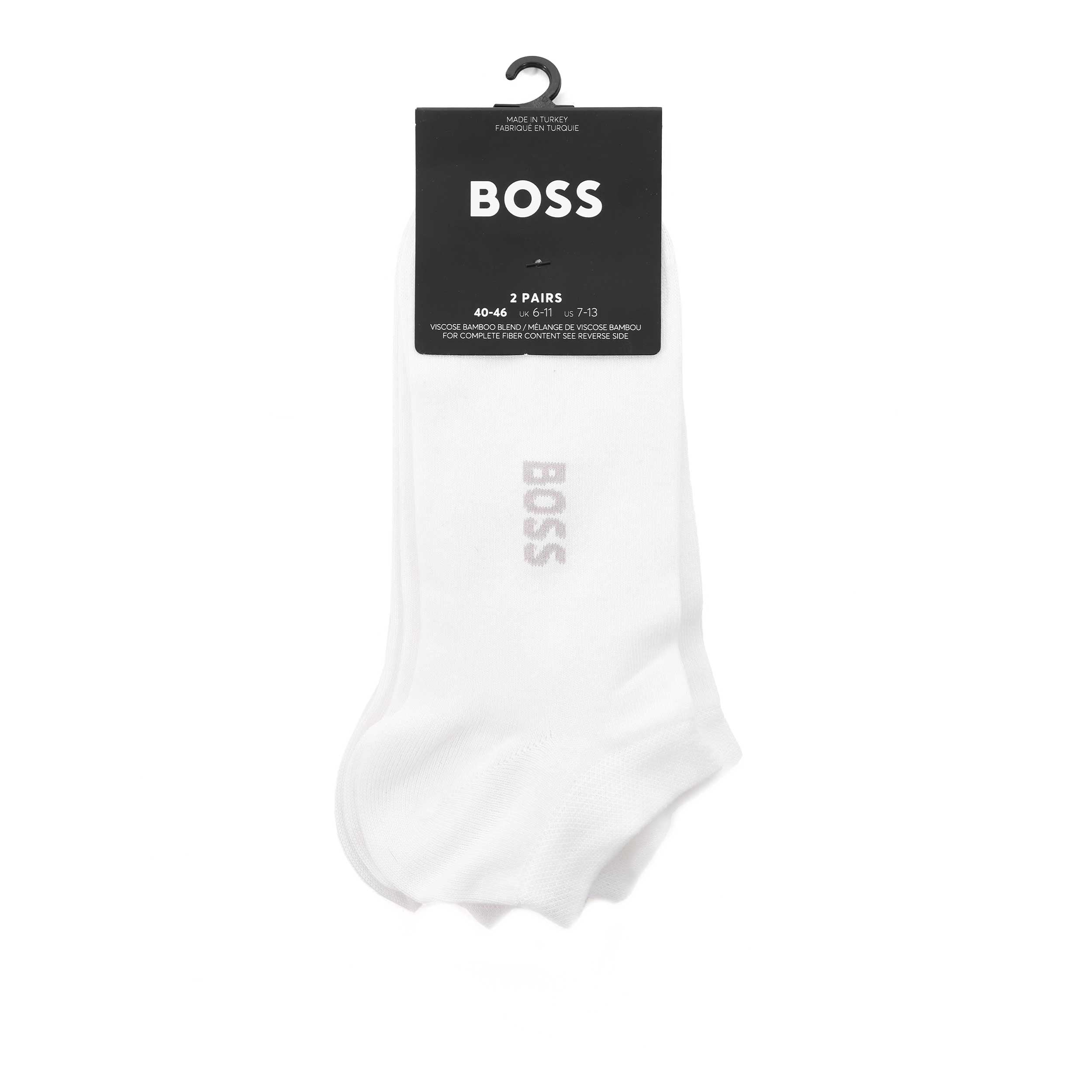 BOSS 2P AS Logo Bamboo Sock in White
