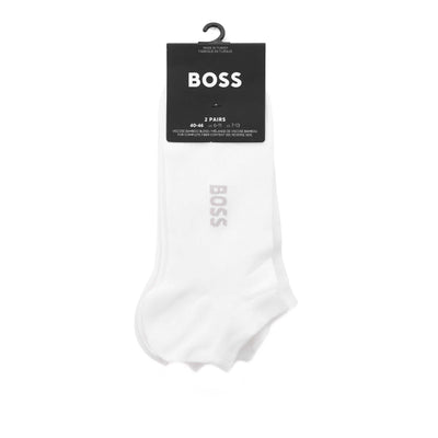 BOSS 2P AS Logo Bamboo Sock in White