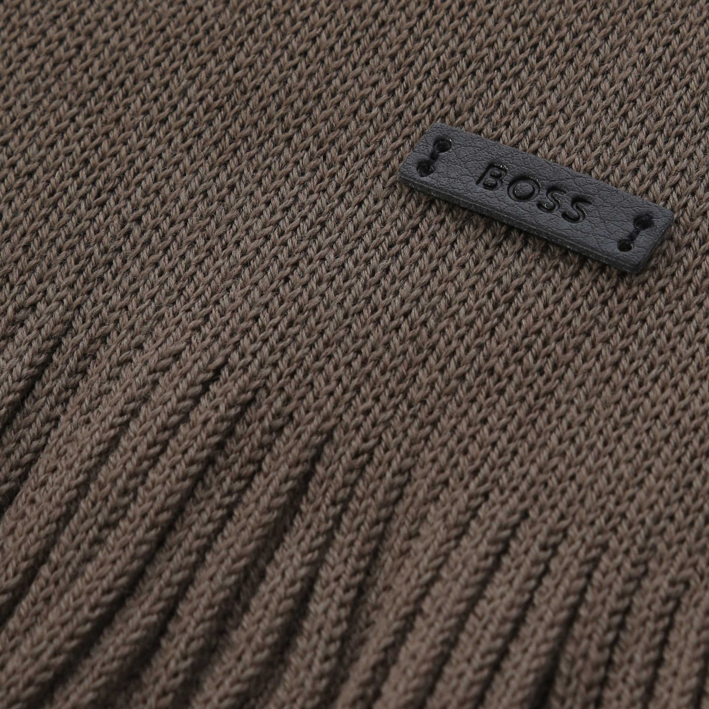 BOSS Albas Scarf in Khaki Logo