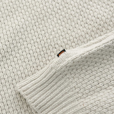 BOSS Armstrong Knitwear in Light Beige Logo Tab