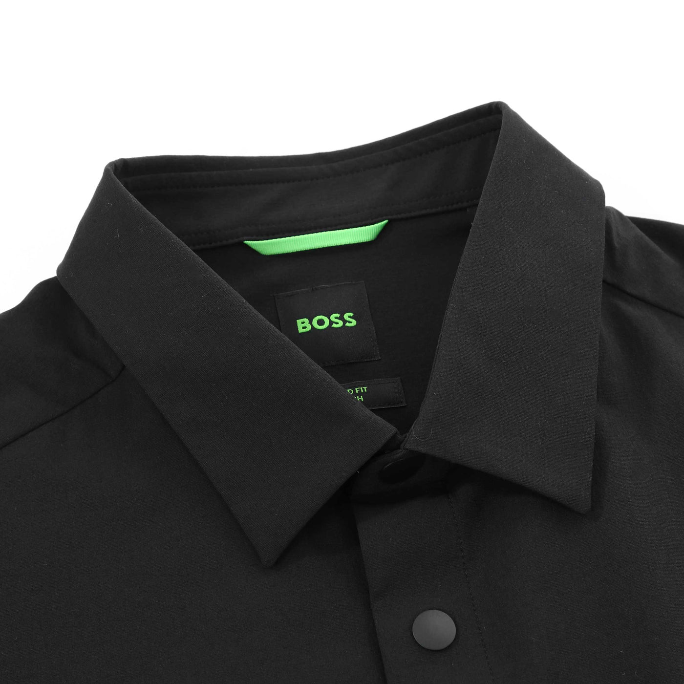 BOSS B Basin Tech L Overshirt in Black Collar