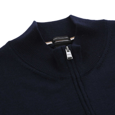 BOSS Balonso L Knitwear in Dark Blue Placket