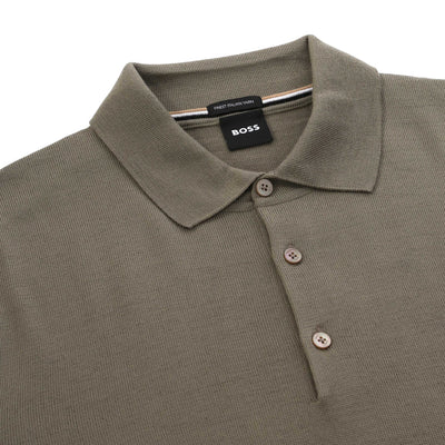 BOSS Botto L Knitwear in Open Brown Placket