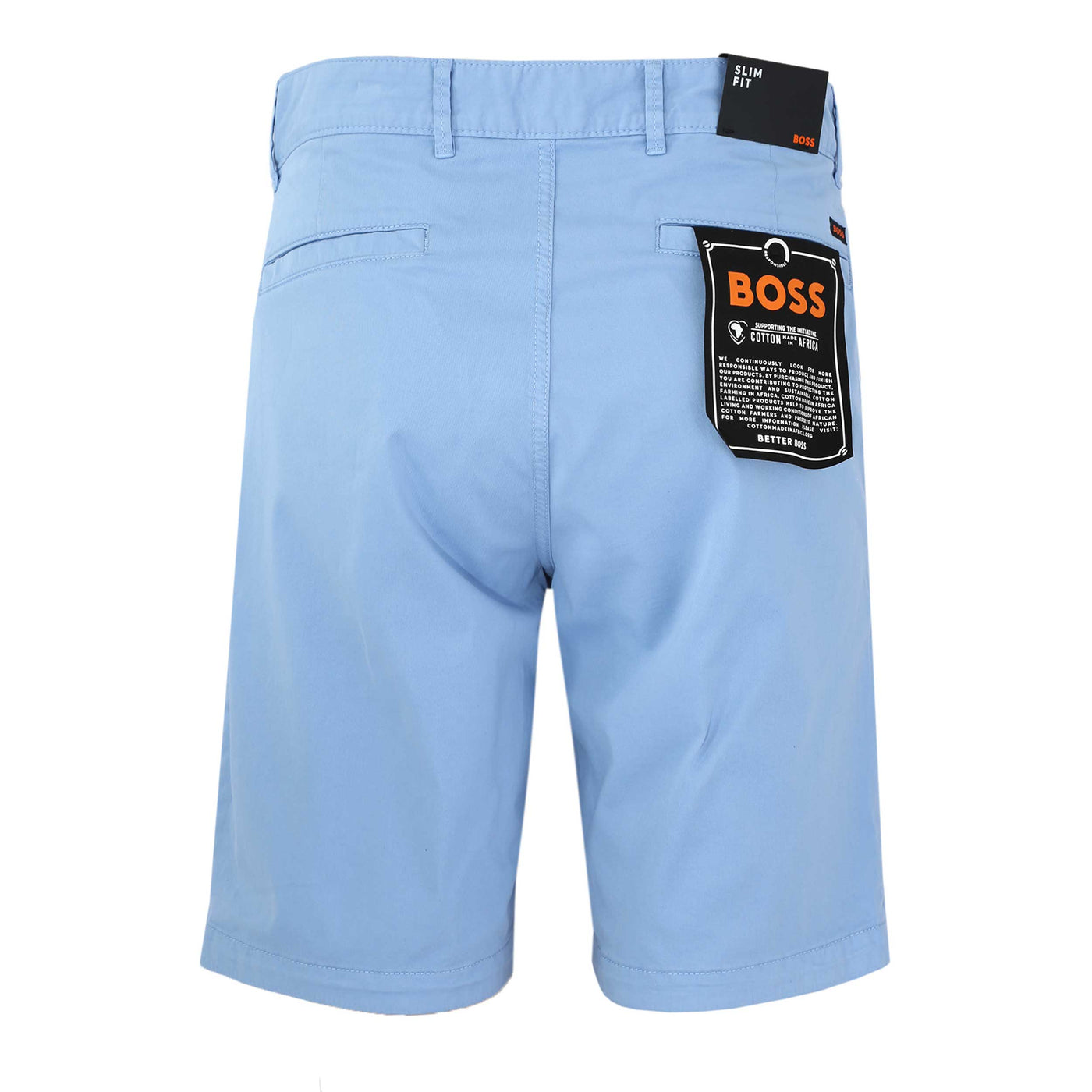 BOSS Chino Slim Shorts in Sky Blue Back