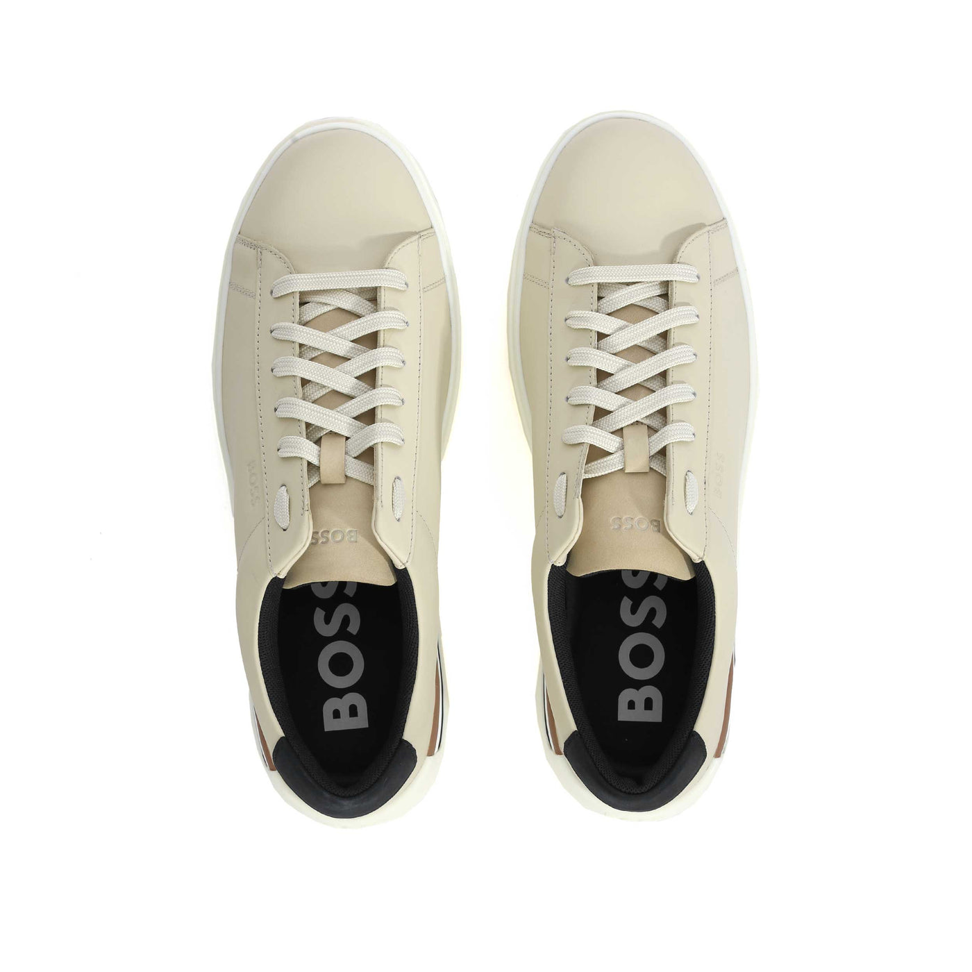 BOSS Clint Tenn ltnu Trainer in Beige Birdseye