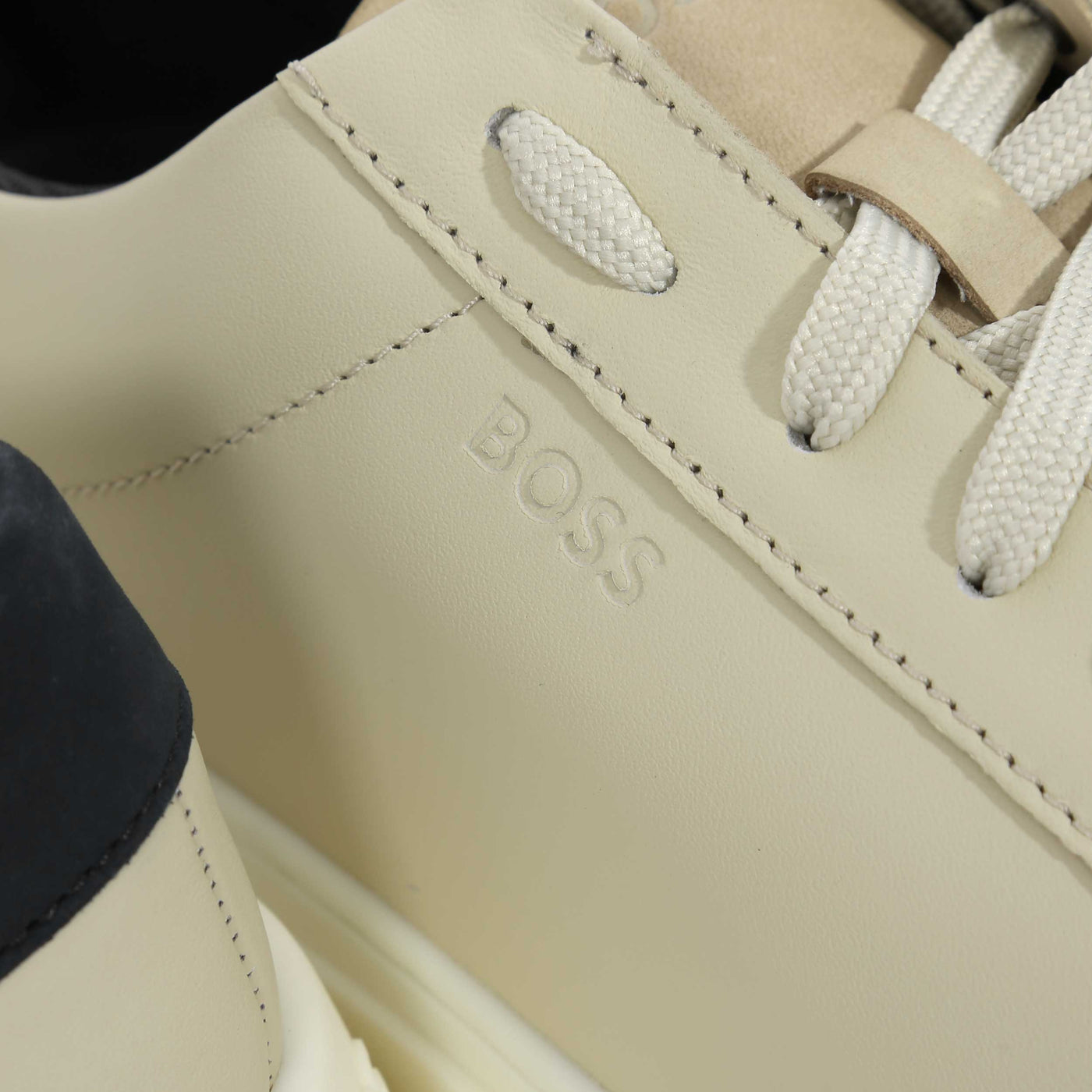 BOSS Clint Tenn ltnu Trainer in Beige Logo