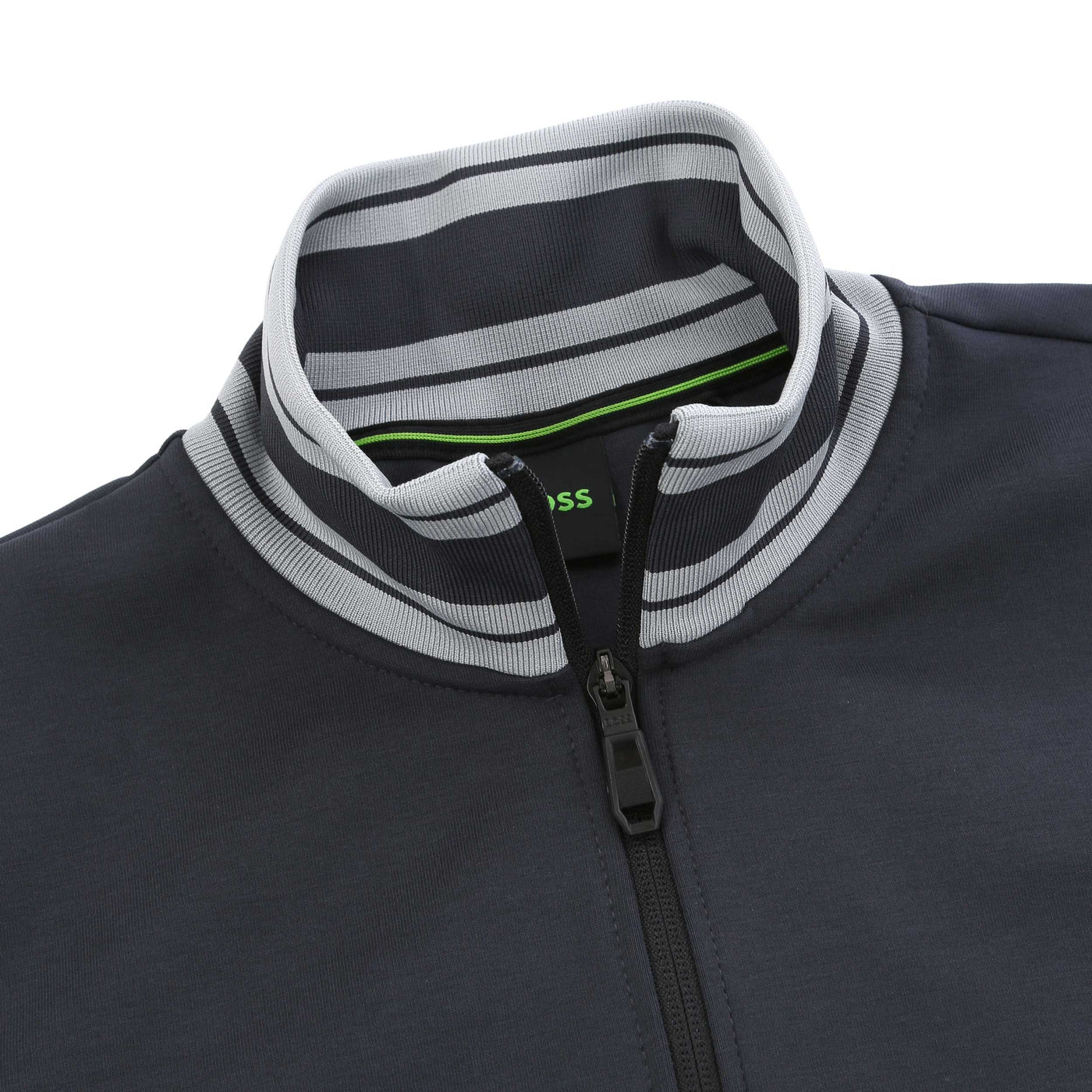 BOSS FZ Zone Sweatshirt in Dark Blue Collar