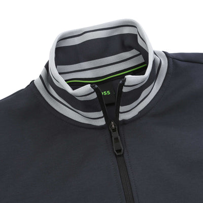 BOSS FZ Zone Sweatshirt in Dark Blue Collar