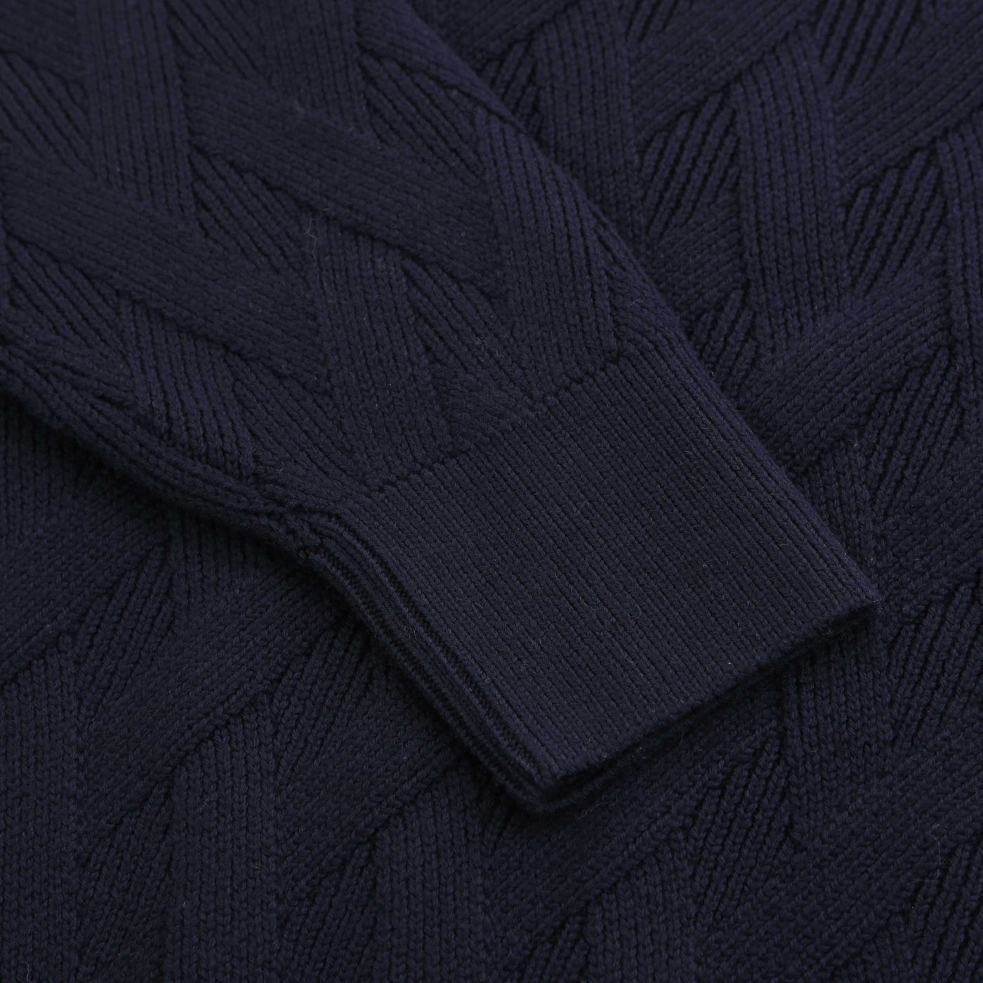 BOSS H Elfredo Knitwear in Dark Blue Cuff