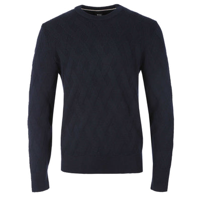 BOSS H Elfredo Knitwear in Dark Blue