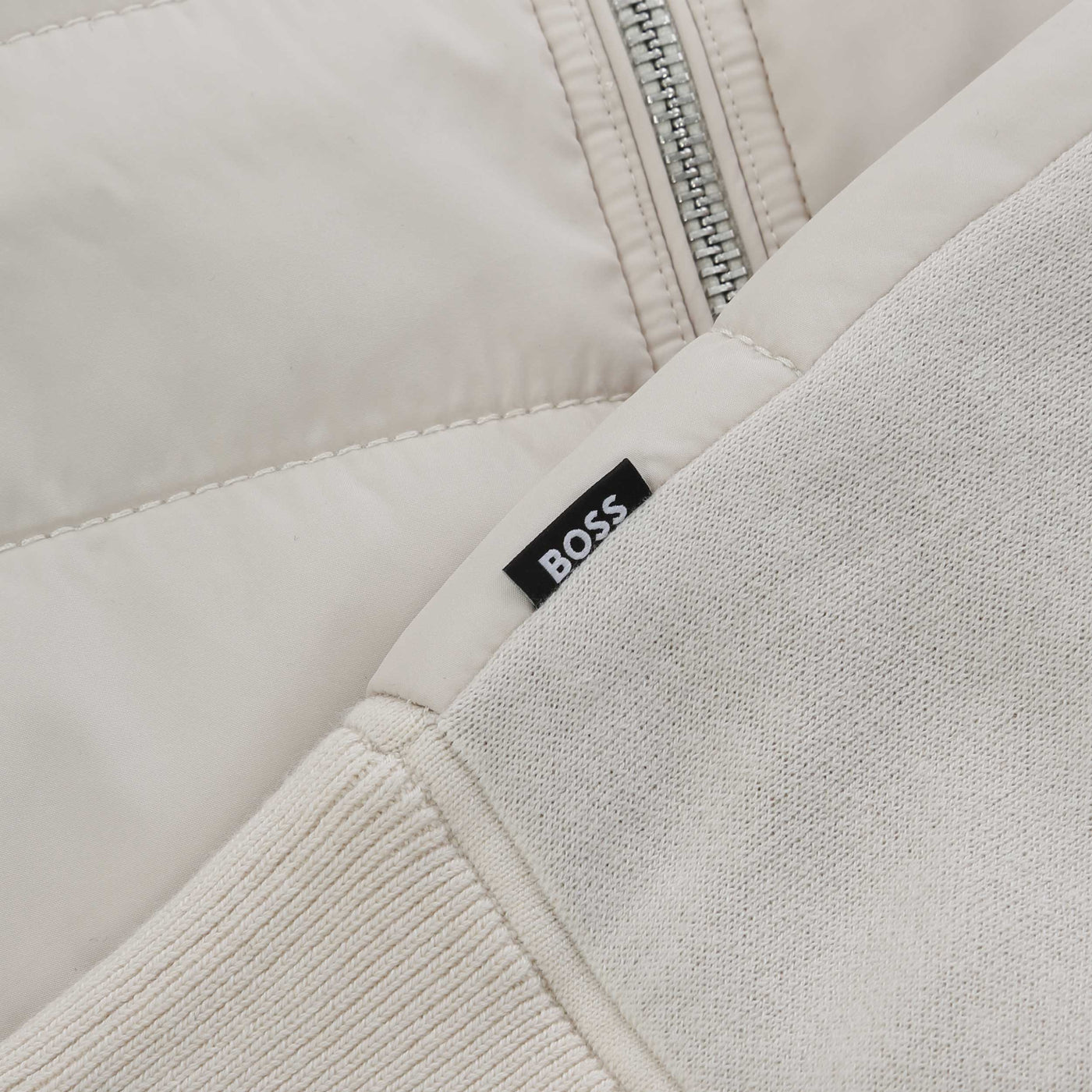 BOSS H Hernesto Knitwear in Cream Logo Tab