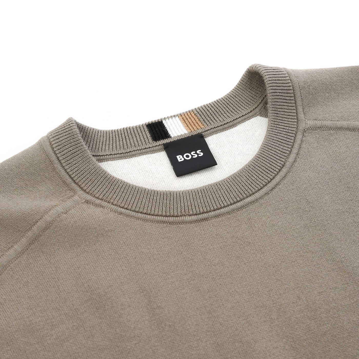 BOSS H Hidoneo Sweater in Open Brown Neck