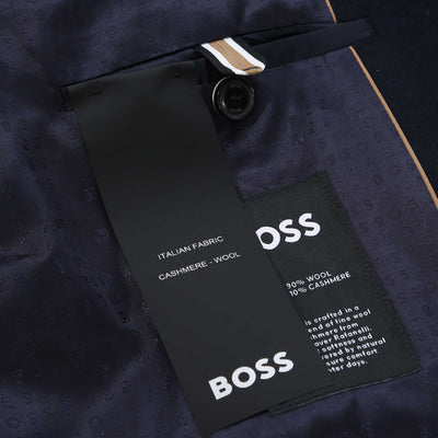 BOSS H Hyde SU 254 Overcoat in Dark Blue pocket