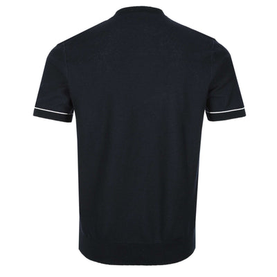 BOSS H Jianfranco Knitted T Shirt in Dark Blue Back
