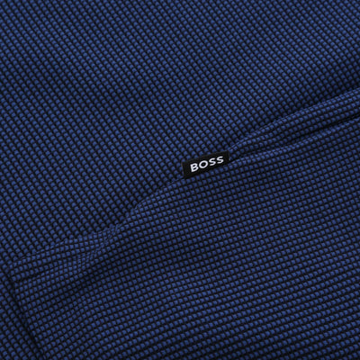 BOSS H Pado 431 LS Polo Shirt in Navy Logo Tab