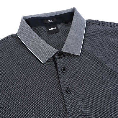 BOSS H Pitton 145 Polo Shirt in Dark Blue Placket