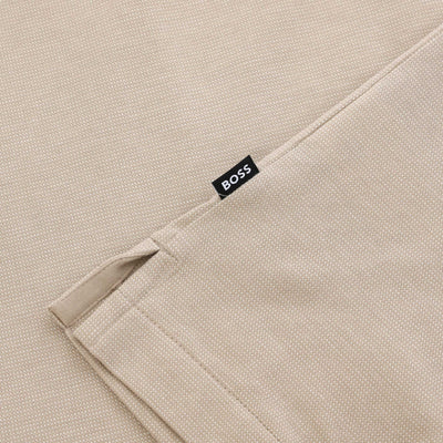 BOSS H Pitton 145 Polo Shirt in Light Beige Logo