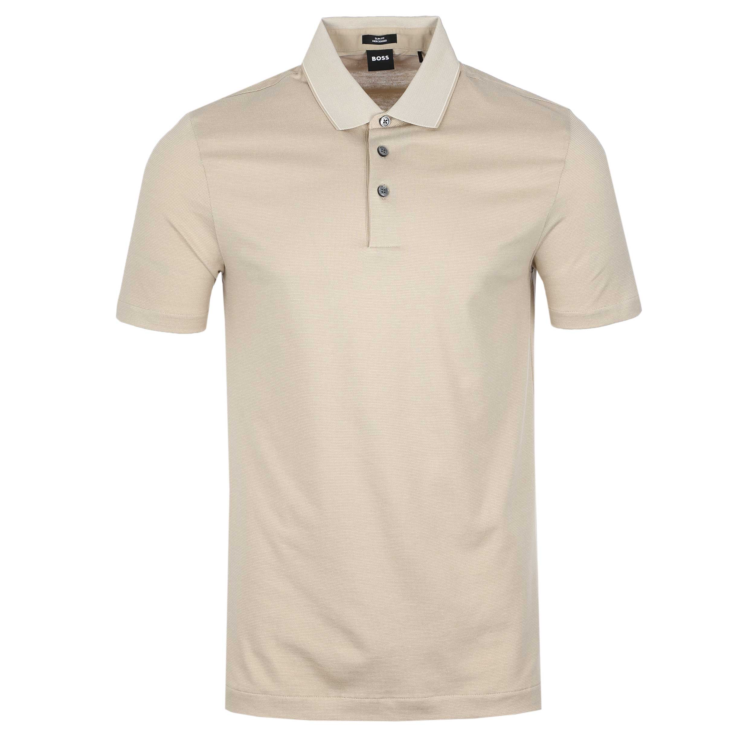 BOSS H Pitton 145 Polo Shirt in Light Beige