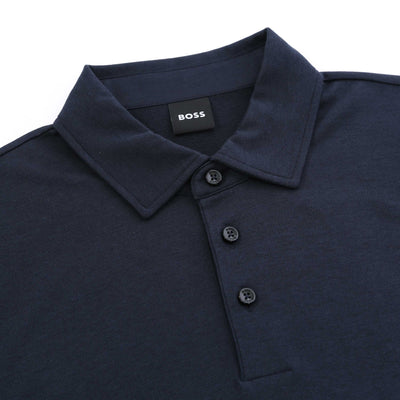 BOSS H Press 57 Polo Shirt in Navy Placket