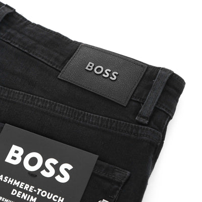 BOSS H Re Maine Jean in Black Logo Badge