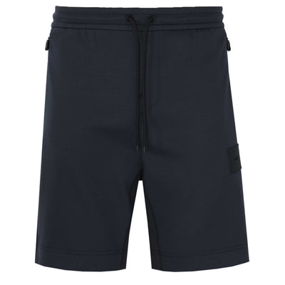 BOSS Headlo Rib Sweat Short in Dark Blue