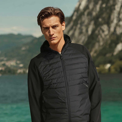 BOSS J Urbanex Hybrid HD Jacket in Black Model