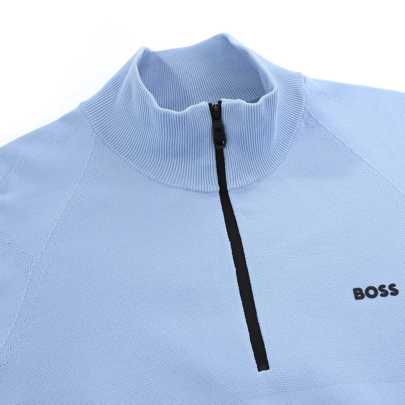 BOSS K Seamless Tech QZ Knitwear in Sky Blue