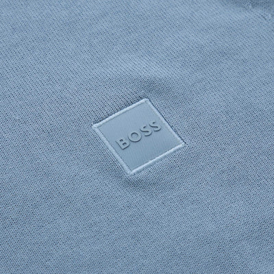 BOSS Kanovano S Knitwear in Light Pastel Blue Logo