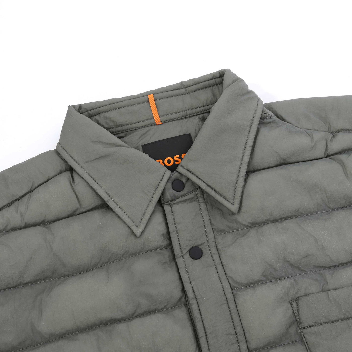 BOSS Lambizzo M Overshirt in Open Grey Collar