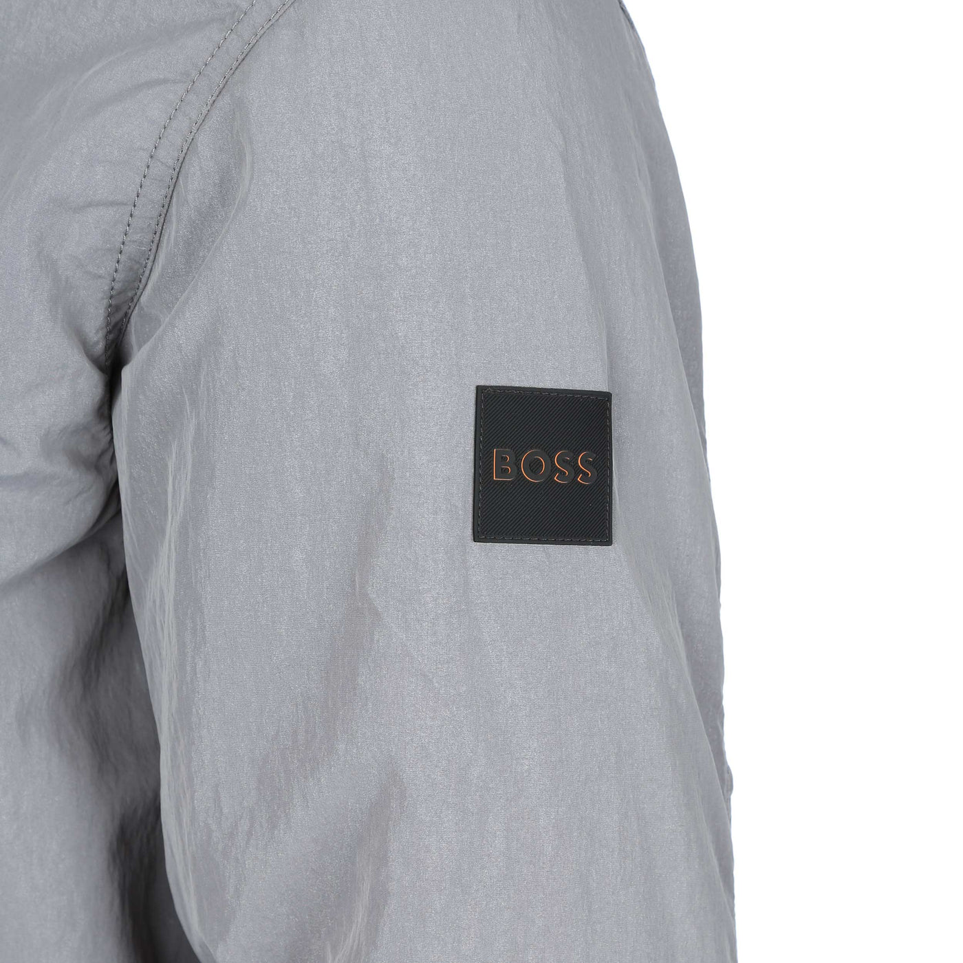 BOSS Leejay 1 M Overshirt in Open Grey Logo