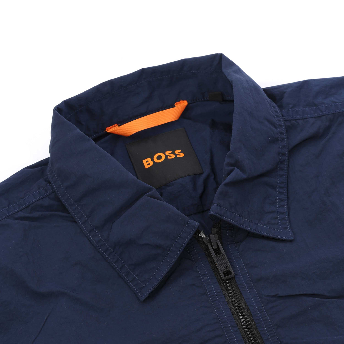 BOSS Leejay M Overshirt in Navy Collar