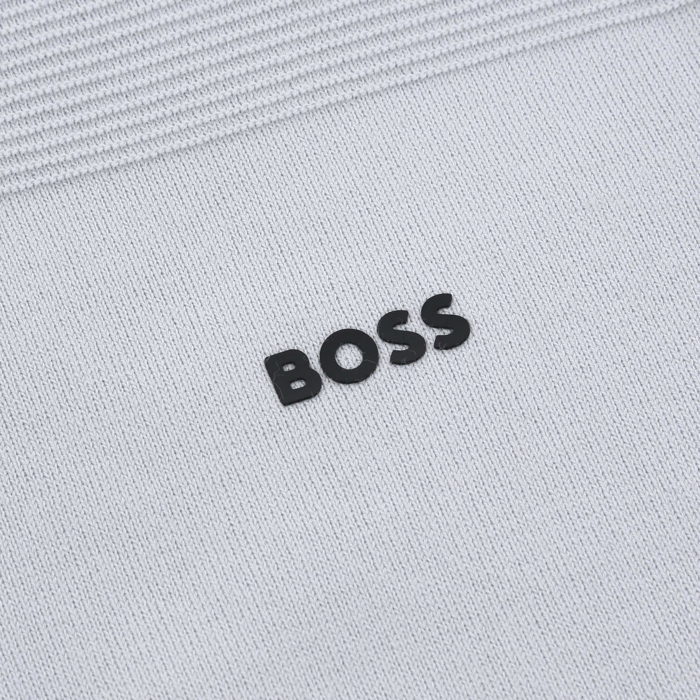 BOSS Momentum X QZ Knitwear in Light Grey Logo