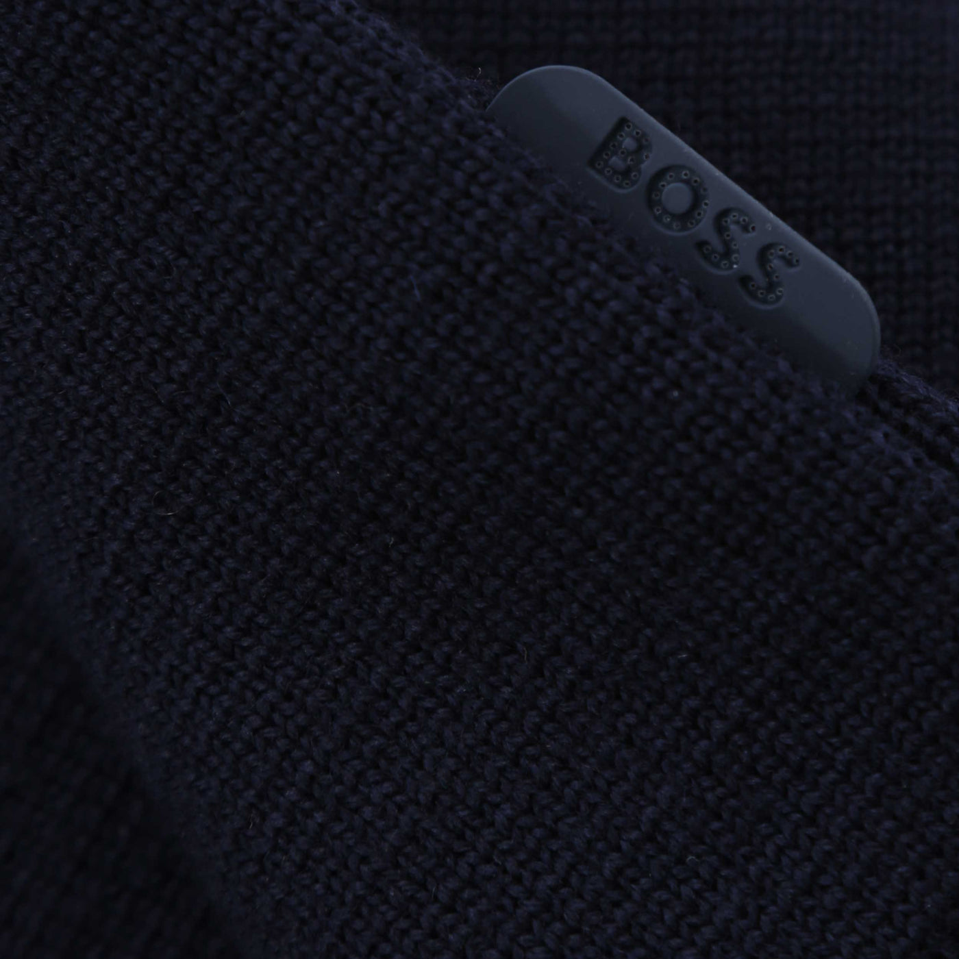 BOSS P Bellotto Knitwear in Dark Blue Logo Tab