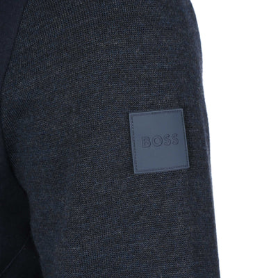 BOSS P Heflo Knitwear in Dark Blue Logo