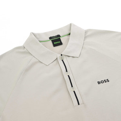 BOSS Paddy 2 Polo Shirt in Light Beige Placket