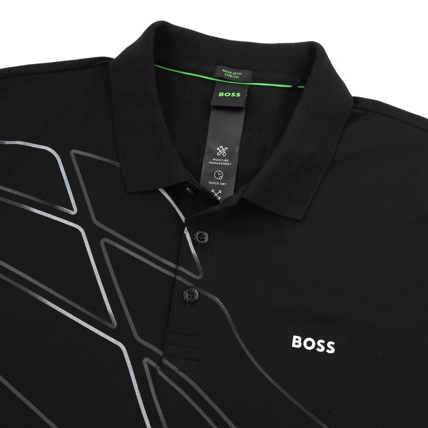 BOSS Paddy 3 Polo Shirt in Black Collar