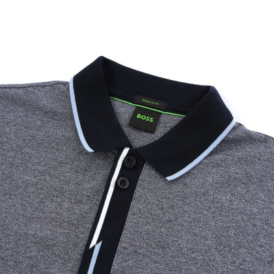 BOSS Paddy 3 Polo Shirt in Dark Blue collar