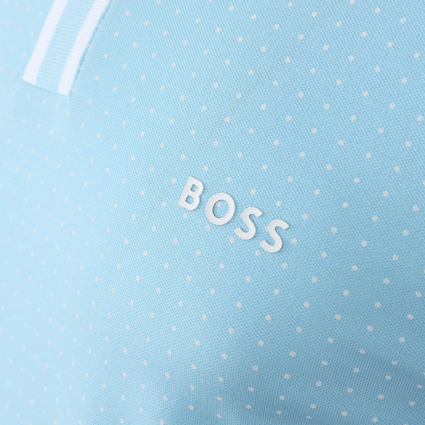 BOSS Paddy 5 Polo Shirt in Sky Blue Logo