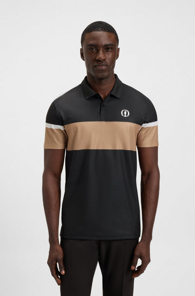 BOSS Paddy The Open 25 Polo Shirt in Black Model