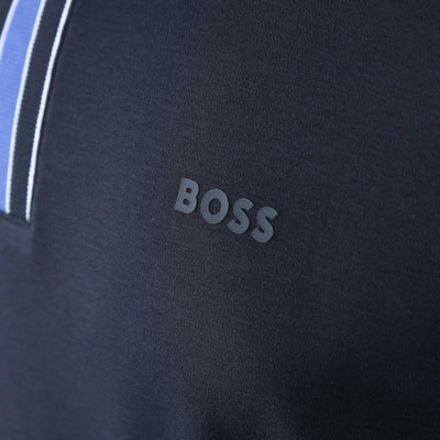 BOSS Parlay 185 Polo Shirt in Navy Chest Logo