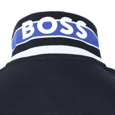 BOSS Parlay 185 Polo Shirt in Navy Under Collar