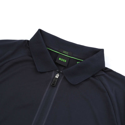 BOSS Philicular Polo Shirt in Navy collar