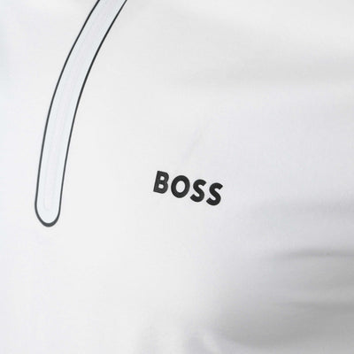 BOSS Philix Polo Shirt in White Logo