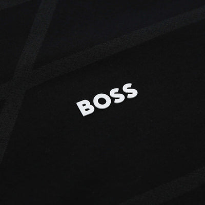 BOSS Philix Zip Polo Shirt in Black Logo