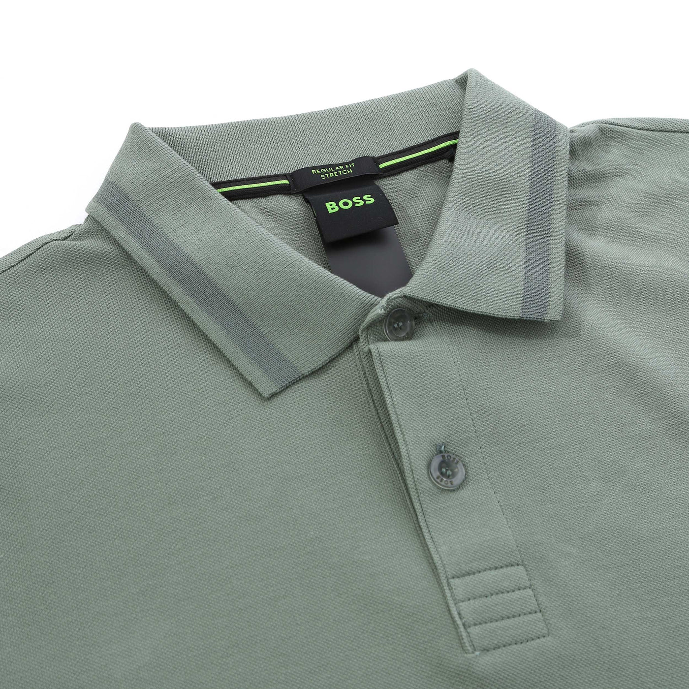BOSS Pio 1 Polo Shirt in Open Green Placket