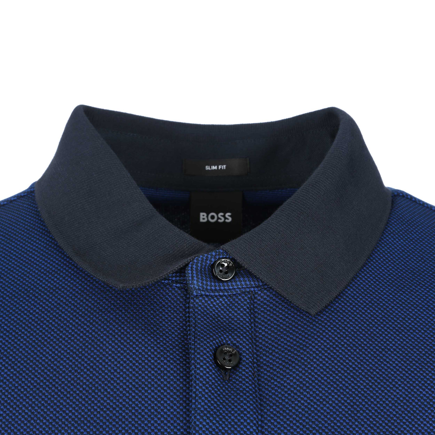 BOSS Pitton 44 Polo Shirt in Navy Collar