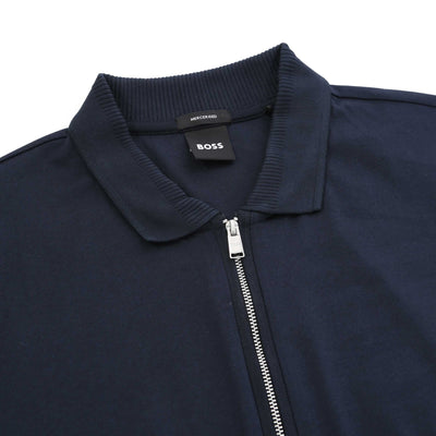 BOSS Polston 11 Polo Shirt in Navy Collar